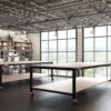 Heavy Duty MOBILE Metal Workbench with Undershelf - Image 5