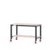 Heavy Duty MOBILE Metal Workbench with Undershelf - Image 2
