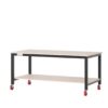 Heavy Duty MOBILE Metal Workbench with Undershelf