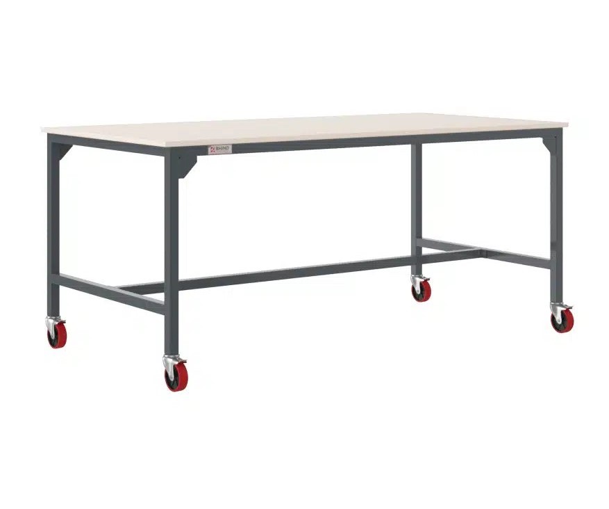 Industrial Work Tables & Stations Adjustable Heights With Castors