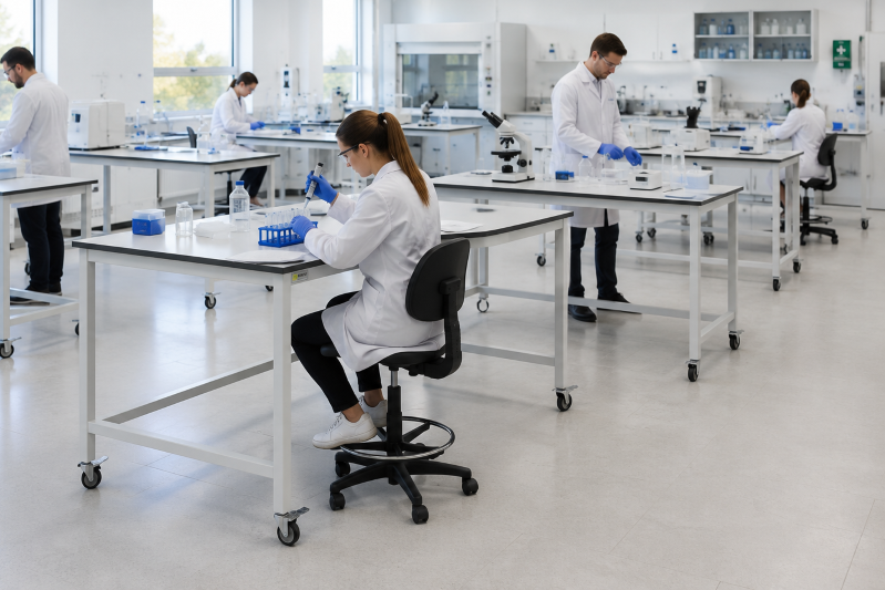Rhino Mobile Lab Bench Working Image